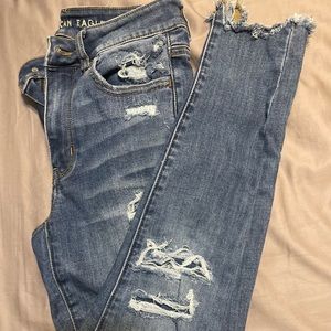 AE Ripped Cropped Jeggings